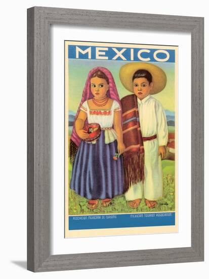 Mexico: Two Peasant Children-null-Framed Art Print