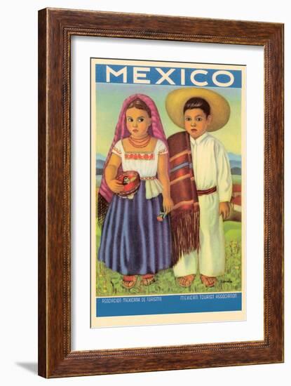 Mexico: Two Peasant Children-null-Framed Art Print