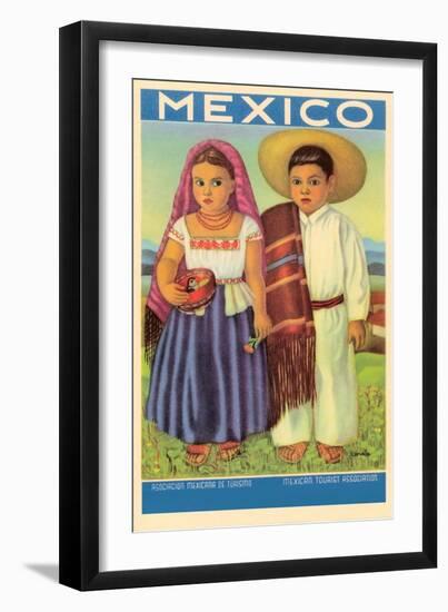 Mexico: Two Peasant Children-null-Framed Art Print