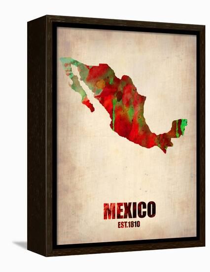 Mexico Watercolor Map-NaxArt-Framed Stretched Canvas