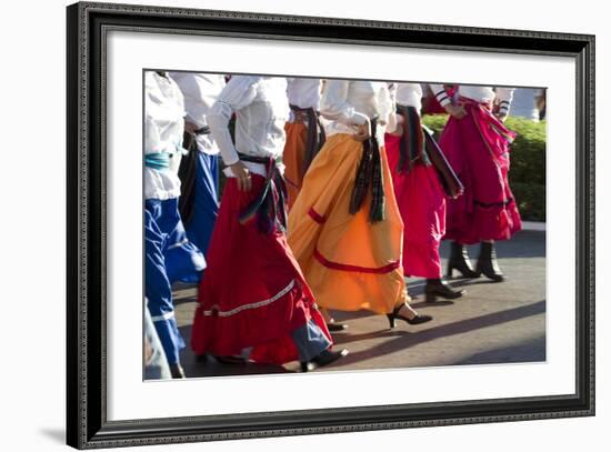 Mexico, Yucatan, Merida, Dancers with Swirling Skirts in Parade-Merrill Images-Framed Photographic Print