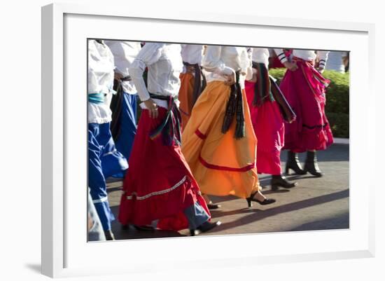 Mexico, Yucatan, Merida, Dancers with Swirling Skirts in Parade-Merrill Images-Framed Photographic Print