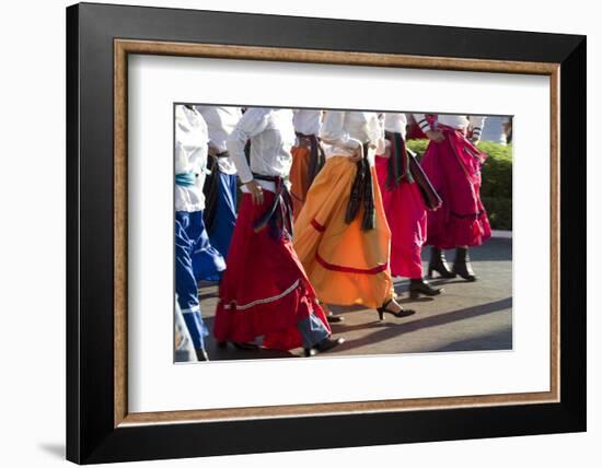 Mexico, Yucatan, Merida, Dancers with Swirling Skirts in Parade-Merrill Images-Framed Photographic Print