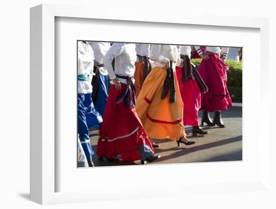 Mexico, Yucatan, Merida, Dancers with Swirling Skirts in Parade-Merrill Images-Framed Photographic Print