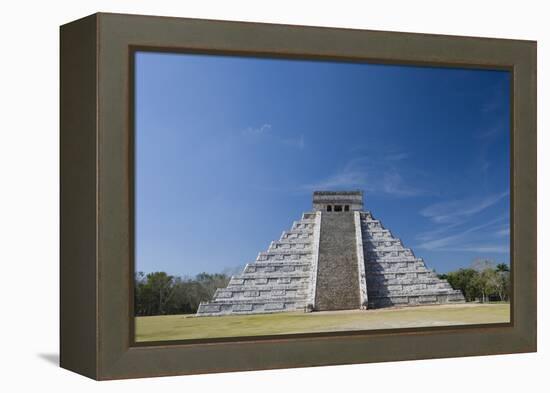 Mexico, Yucatan Peninsula, Yucatan, Chichen Itza, Kukulkan Pyramid-Adam Crowley-Framed Premier Image Canvas