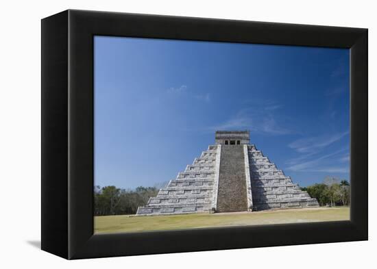 Mexico, Yucatan Peninsula, Yucatan, Chichen Itza, Kukulkan Pyramid-Adam Crowley-Framed Premier Image Canvas