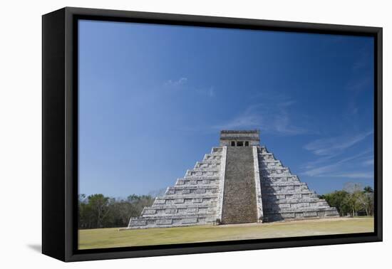 Mexico, Yucatan Peninsula, Yucatan, Chichen Itza, Kukulkan Pyramid-Adam Crowley-Framed Premier Image Canvas