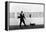 Meyer Lansky Walking Bruzzer on Miami Beach, 1979-null-Framed Premier Image Canvas