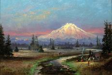 Mt. Rainier and Clover Creek-Meyer Straus-Giclee Print