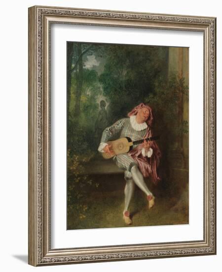 Mezzetin, c.1718-20-Jean Antoine Watteau-Framed Giclee Print