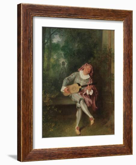 Mezzetin, c.1718-20-Jean Antoine Watteau-Framed Giclee Print