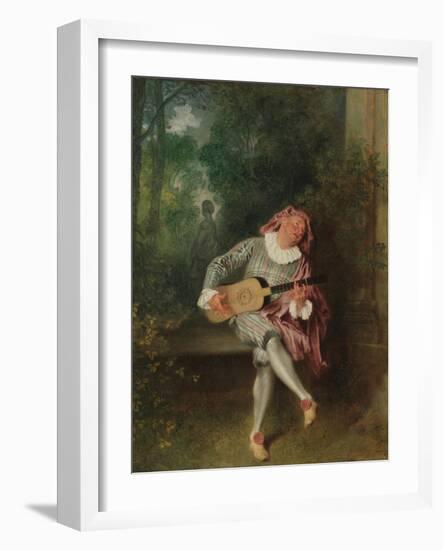 Mezzetin, c.1718-20-Jean Antoine Watteau-Framed Giclee Print