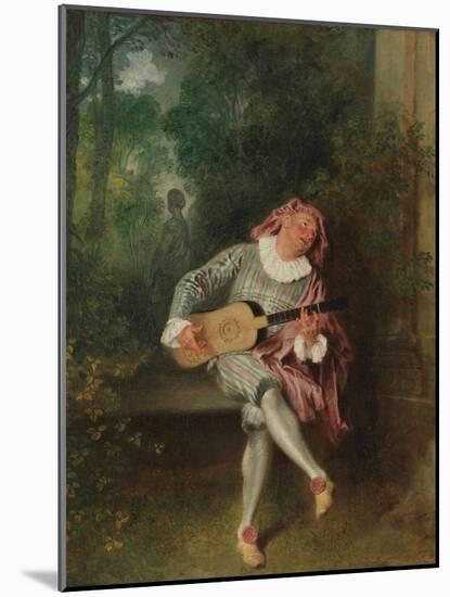 Mezzetin, c.1718-20-Jean Antoine Watteau-Mounted Giclee Print