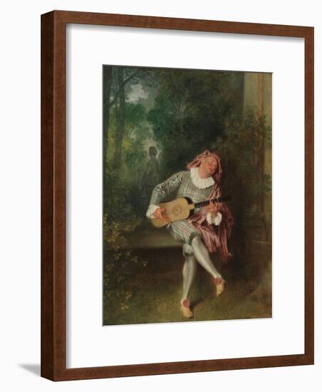 Mezzetin, c.1718-20-Jean Antoine Watteau-Framed Giclee Print