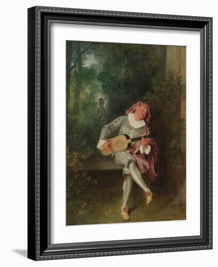 Mezzetin, c.1718-20-Jean Antoine Watteau-Framed Giclee Print