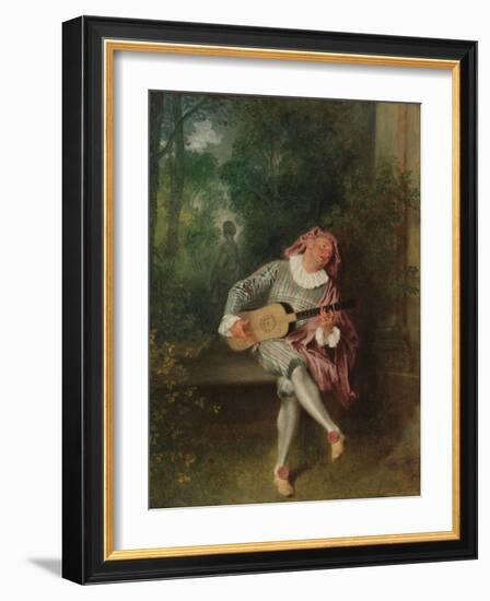 Mezzetin, c.1718-20-Jean Antoine Watteau-Framed Giclee Print