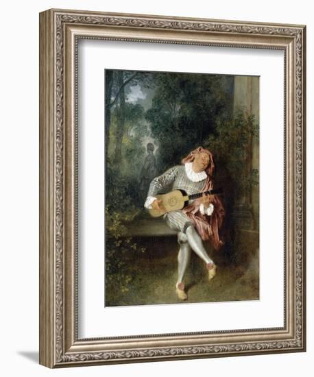 Mezzetin-Jean-Antoine Watteau-Framed Photographic Print