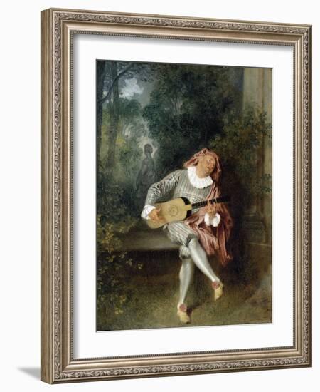 Mezzetin-Jean-Antoine Watteau-Framed Photographic Print