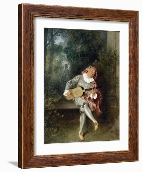 Mezzetin-Jean-Antoine Watteau-Framed Photographic Print