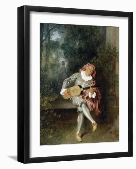 Mezzetin-Jean-Antoine Watteau-Framed Photographic Print