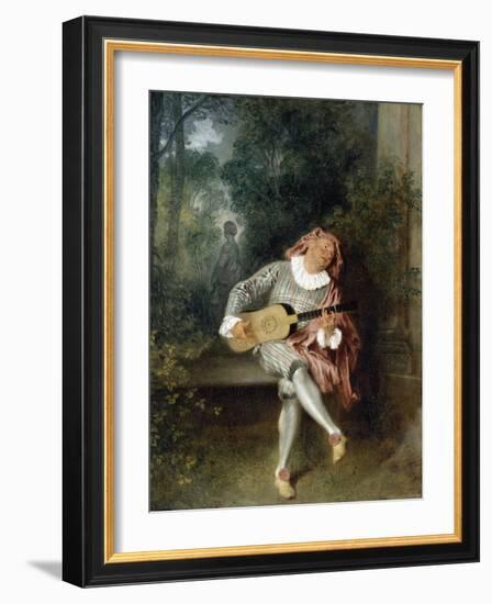 Mezzetin-Jean-Antoine Watteau-Framed Photographic Print