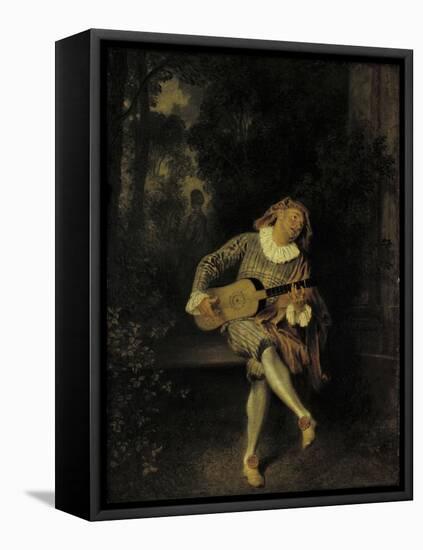 Mezzetin-Jean Antoine Watteau-Framed Premier Image Canvas