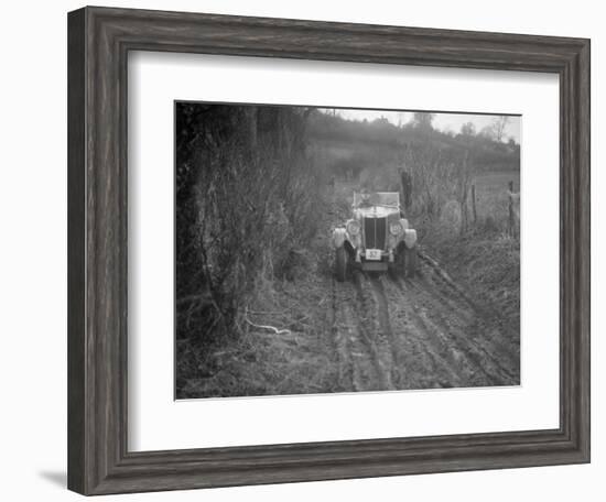 MG 18 - 80 of D Munro competing in the MG Car Club Trial, Kimble Lane, Chilterns, 1931-Bill Brunell-Framed Photographic Print