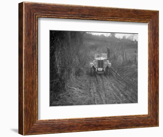 MG 18 - 80 of D Munro competing in the MG Car Club Trial, Kimble Lane, Chilterns, 1931-Bill Brunell-Framed Photographic Print