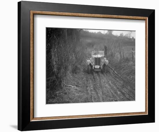MG 18 - 80 of D Munro competing in the MG Car Club Trial, Kimble Lane, Chilterns, 1931-Bill Brunell-Framed Photographic Print
