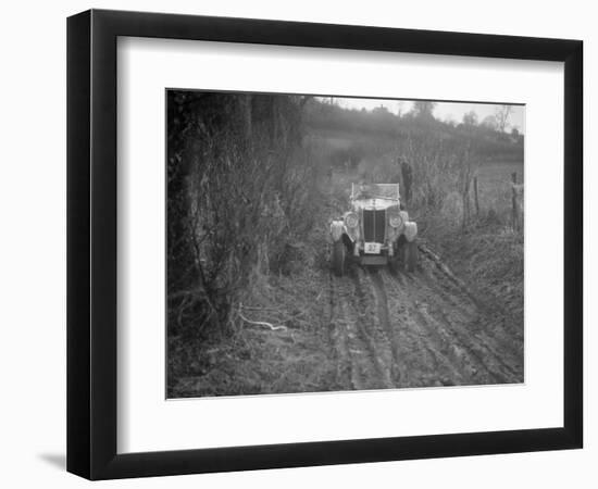 MG 18 - 80 of D Munro competing in the MG Car Club Trial, Kimble Lane, Chilterns, 1931-Bill Brunell-Framed Photographic Print