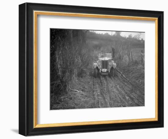 MG 18 - 80 of D Munro competing in the MG Car Club Trial, Kimble Lane, Chilterns, 1931-Bill Brunell-Framed Photographic Print