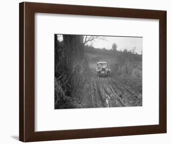 MG 18 - 80 of N Chichester-Smith competing in the MG Car Club Trial, Kimble Lane, Chilterns, 1931-Bill Brunell-Framed Photographic Print