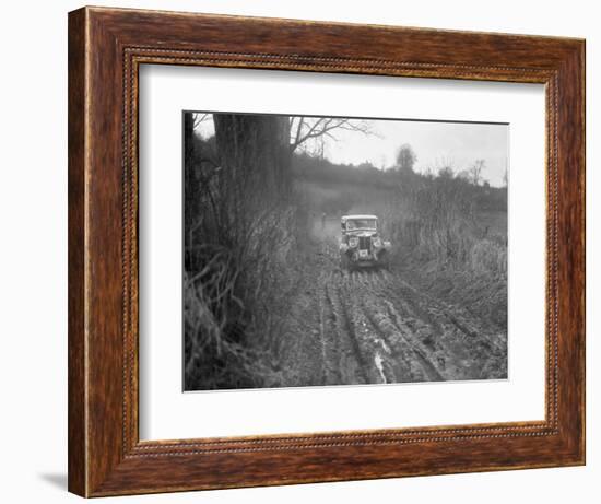 MG 18 - 80 of N Chichester-Smith competing in the MG Car Club Trial, Kimble Lane, Chilterns, 1931-Bill Brunell-Framed Photographic Print