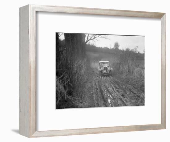 MG 18 - 80 of N Chichester-Smith competing in the MG Car Club Trial, Kimble Lane, Chilterns, 1931-Bill Brunell-Framed Photographic Print