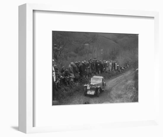 MG J2 of GN Mansell competing in the MCC Lands End Trial, 1935-Bill Brunell-Framed Photographic Print