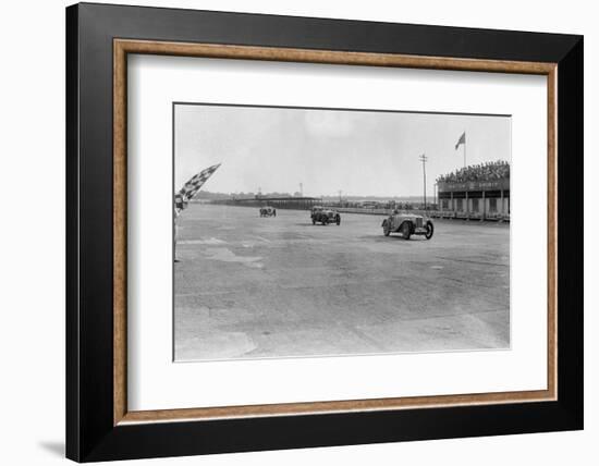 MG Magna of SG Cummings winning a race, BARC meeting, Brooklands, Surrey, 1933-Bill Brunell-Framed Photographic Print