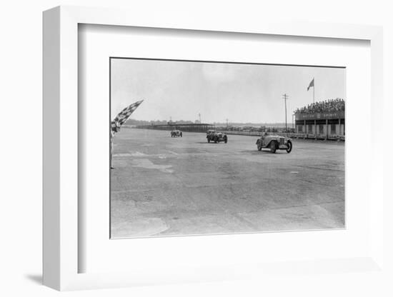 MG Magna of SG Cummings winning a race, BARC meeting, Brooklands, Surrey, 1933-Bill Brunell-Framed Photographic Print