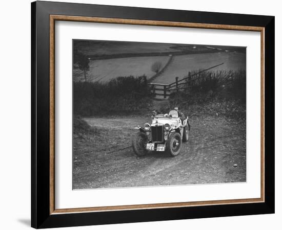 MG PB of K Scales competing in the MG Car Club Midland Centre Trial, 1938-Bill Brunell-Framed Photographic Print