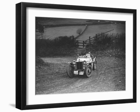 MG PB of K Scales competing in the MG Car Club Midland Centre Trial, 1938-Bill Brunell-Framed Photographic Print