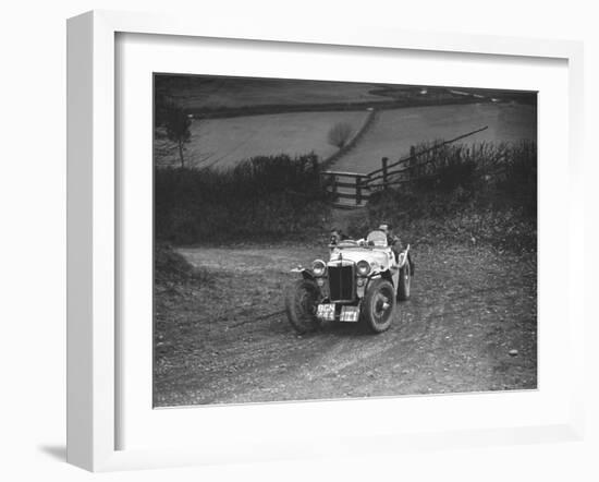 MG PB of K Scales competing in the MG Car Club Midland Centre Trial, 1938-Bill Brunell-Framed Photographic Print