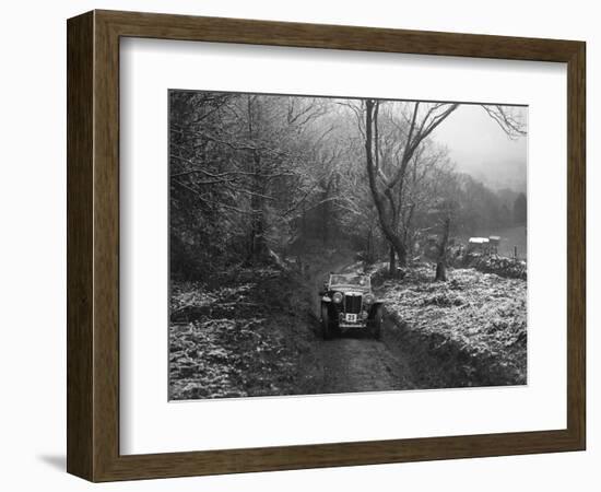 MG PB taking part in a motoring trial, late 1930s-Bill Brunell-Framed Photographic Print