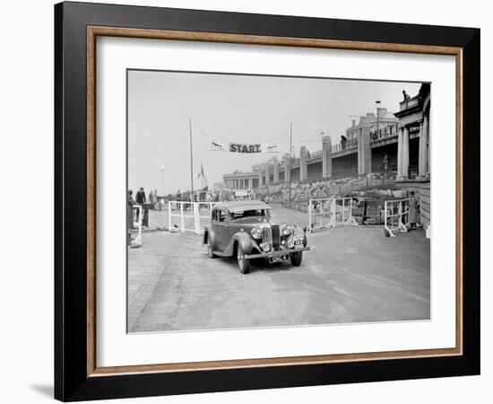 MG SA of GB Hall competing in the Blackpool Rally, 1936-Bill Brunell-Framed Photographic Print