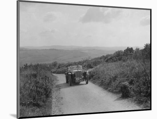 MG TA of WJ Green competing in the MCC Torquay Rally, 1938-Bill Brunell-Mounted Photographic Print