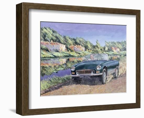 Mgb by a French Canal-Clive Metcalfe-Framed Giclee Print