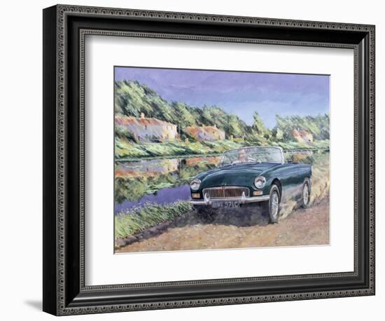 Mgb by a French Canal-Clive Metcalfe-Framed Giclee Print