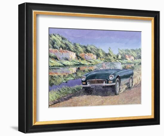 Mgb by a French Canal-Clive Metcalfe-Framed Giclee Print