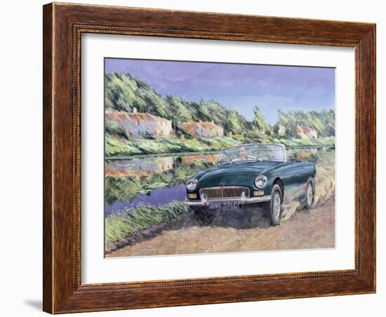 Mgb by a French Canal-Clive Metcalfe-Framed Giclee Print