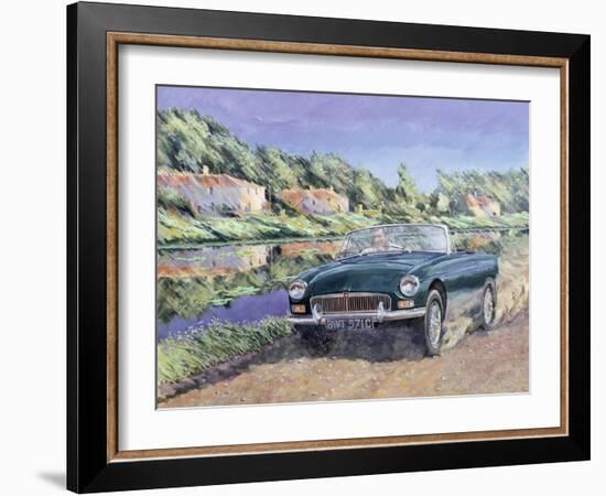 Mgb by a French Canal-Clive Metcalfe-Framed Giclee Print