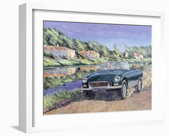 Mgb by a French Canal-Clive Metcalfe-Framed Giclee Print