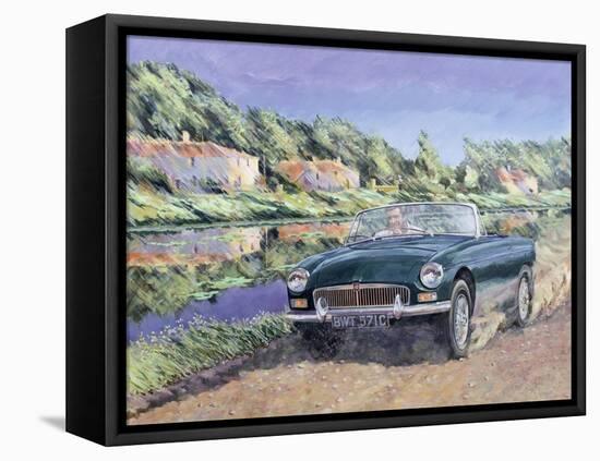 Mgb by a French Canal-Clive Metcalfe-Framed Premier Image Canvas